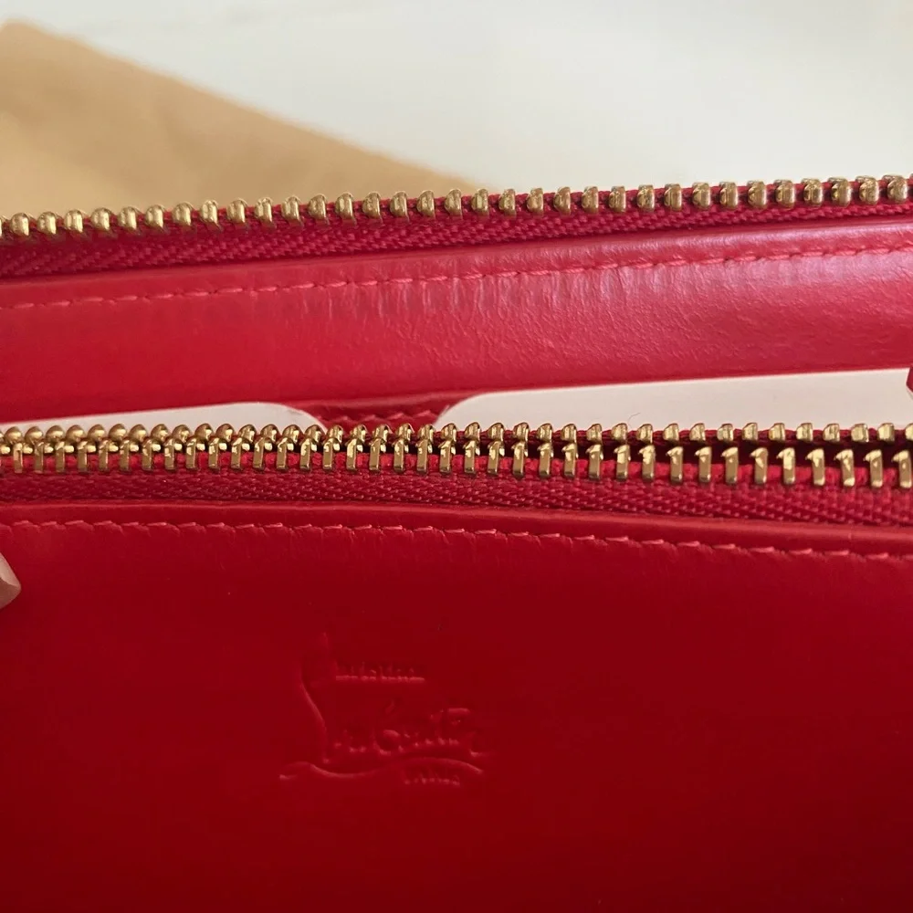 Christian Louboutin Red and Tan Artistic Wallet - Picture 12 of 16